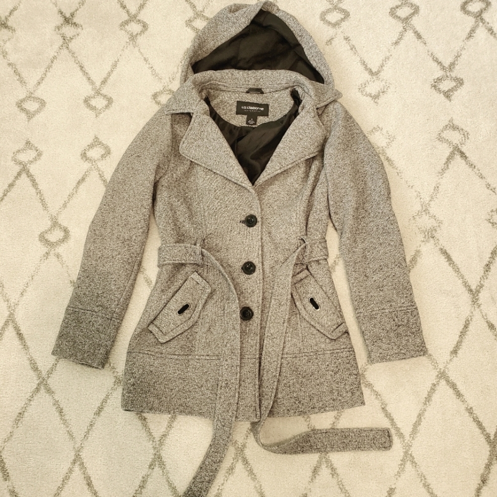 Small Liz Claiborne Coat with removable hood